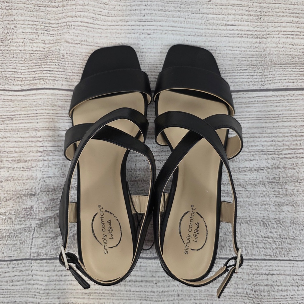 Simply Comfort Life Stride Strappy Heeled Sandal - Picture 1 of 6
